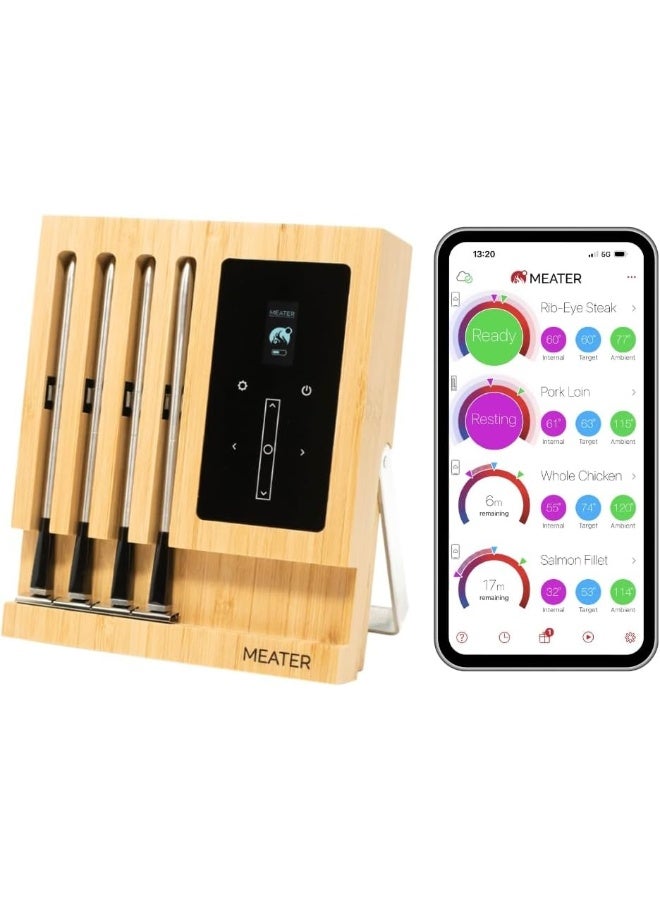 MEATER Block: WiFi Smart Wireless Meat Thermometer | 4 Probes, Long Range | Perfect for BBQ, Oven, Grill, Kitchen, Smoker, Air Fryer | Apple Watch, Alexa Compatible | iOS & Android App - Image 1